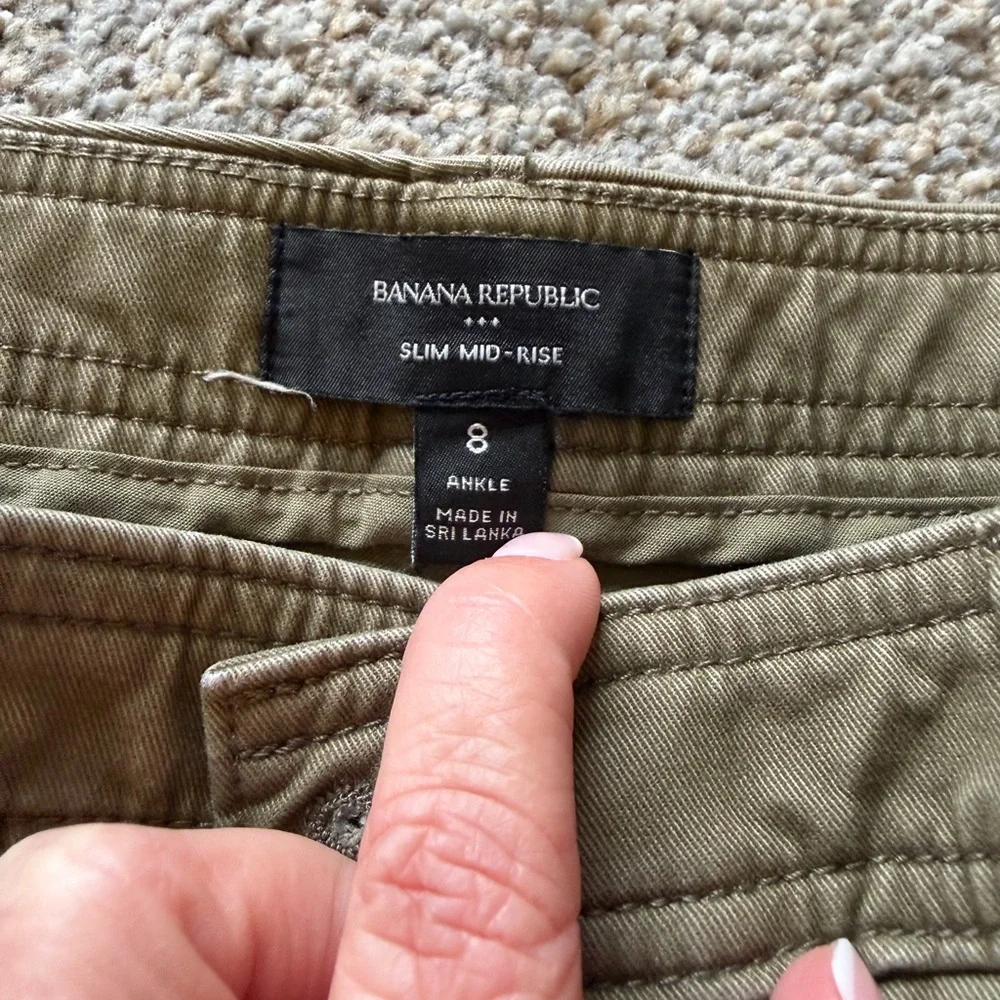 NWOT Banana Republic Slim Mid Rise Pull-On Chino - Picture 5 of 11